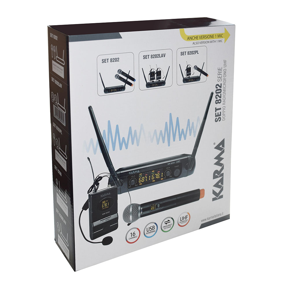 Karma SET 8202 - Doppio Radiomicrofono UHF - immagine 3