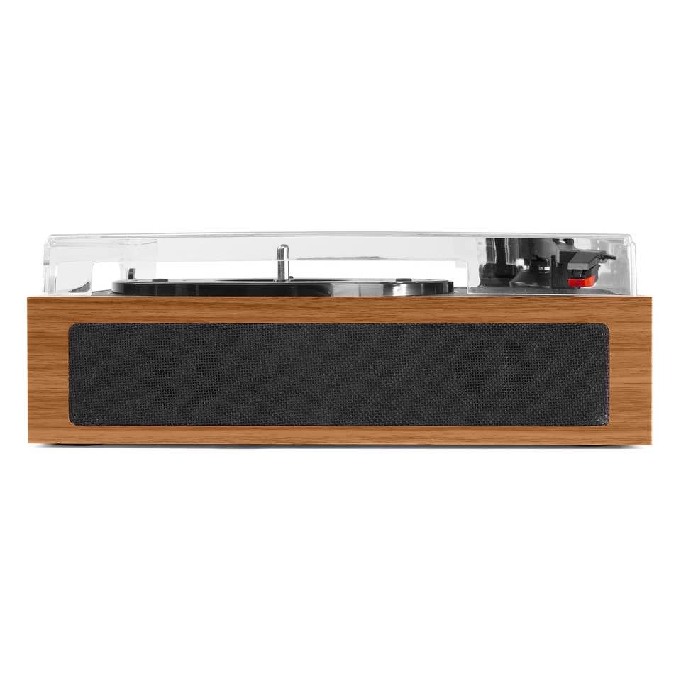 Giradischi vintage + porta dischi Record Player+Case Wood - immagine 5