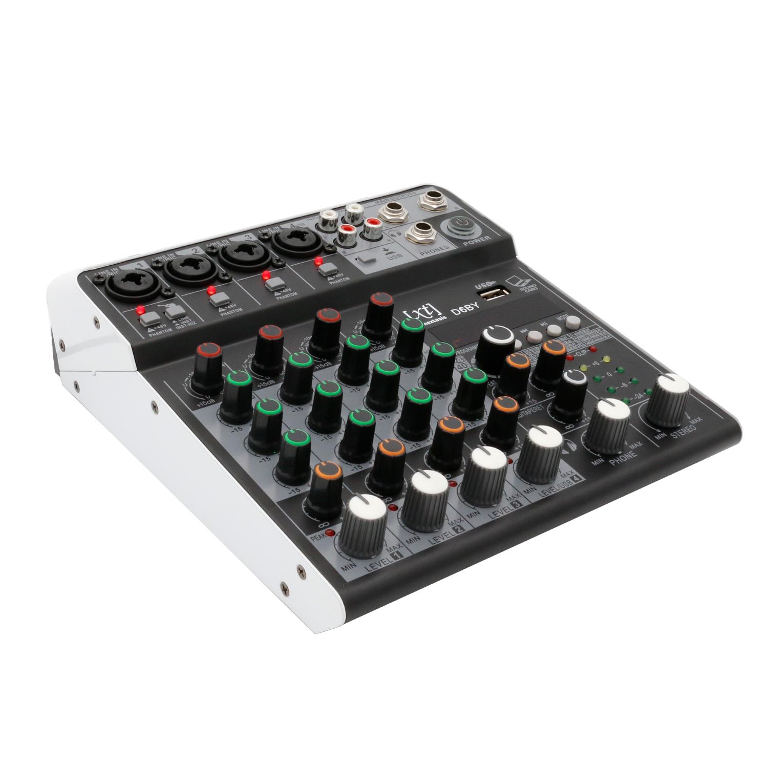 Mixer/Scheda Audio 4 canali MP3 USB Bluetooth con DSP 16 effetti 24 bit - immagine 2
