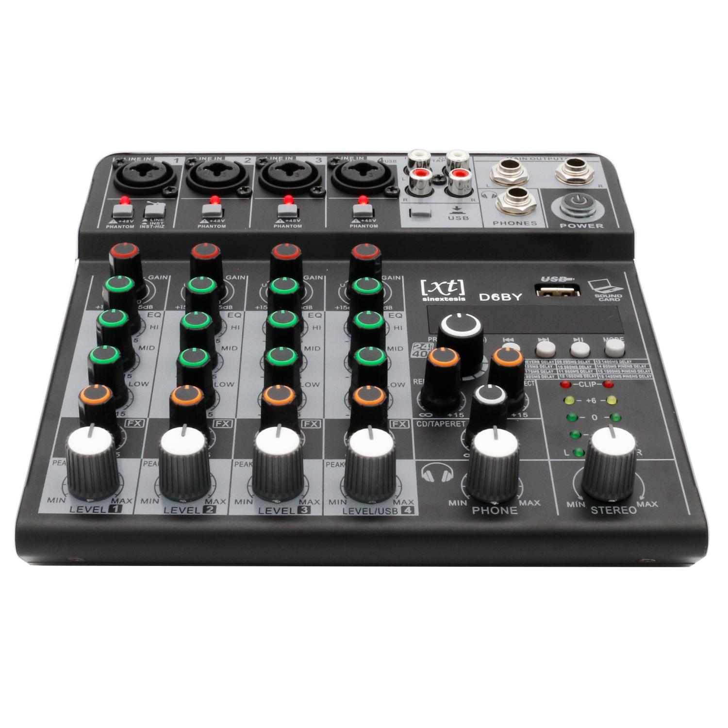 Mixer/Scheda Audio 4 canali MP3 USB Bluetooth con DSP 16 effetti 24 bit - immagine 3