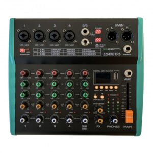 Mixer compatto 6 canali con multi effetto