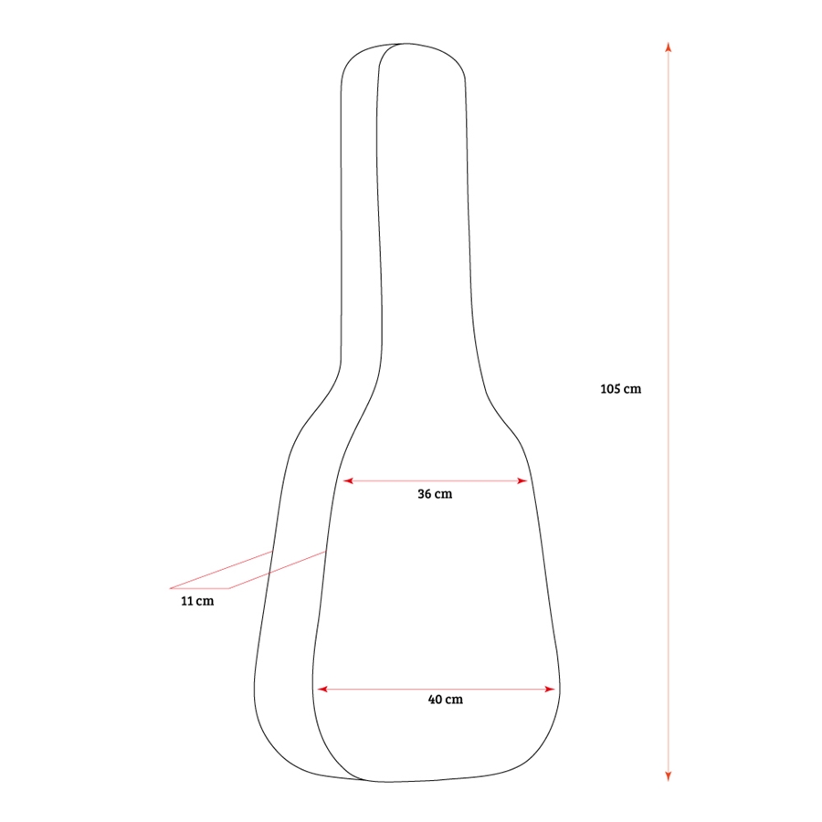 Borsa per chitarra Classica imbottita 10mm - immagine 2