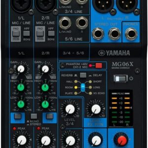 Mixer 6 canali con alimentazione Phantom ed effetti