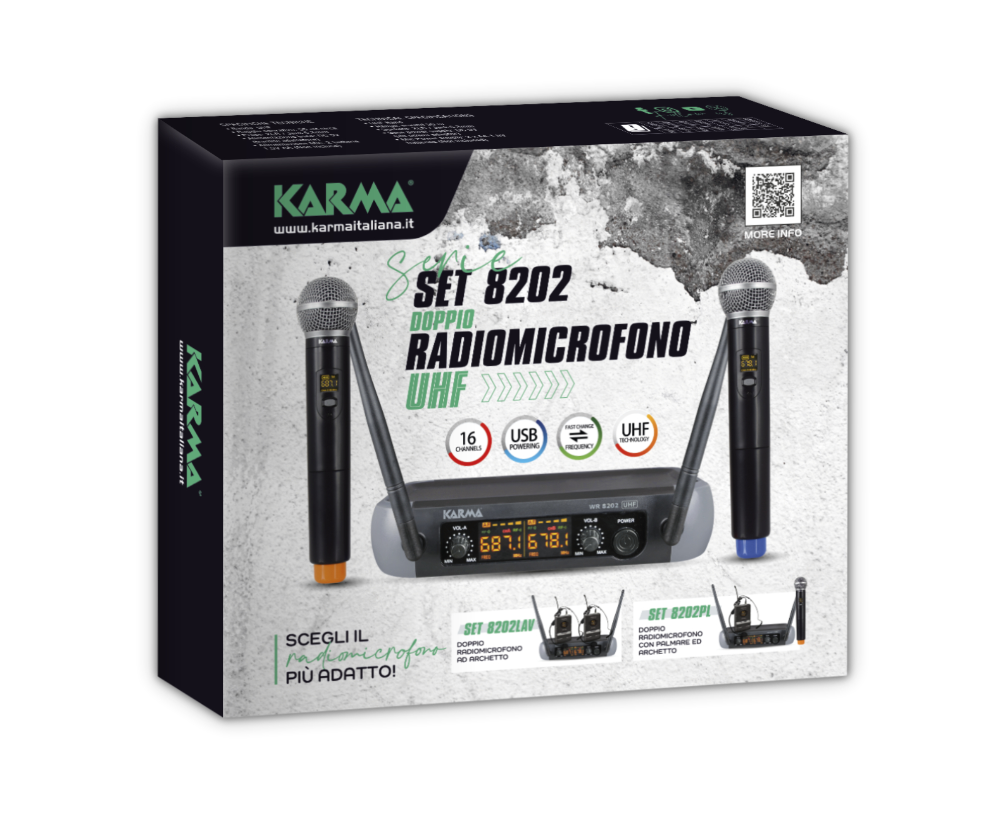SET 8202 - Doppio radiomicrofono UHF palmare - immagine 4