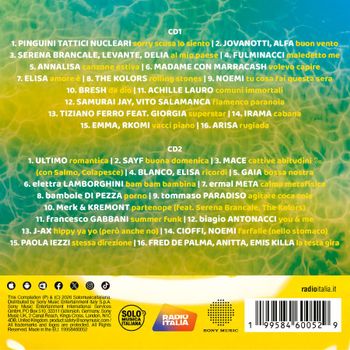 Radio Italia Summer Hits 2026 JewelBox; Compilation - immagine 2