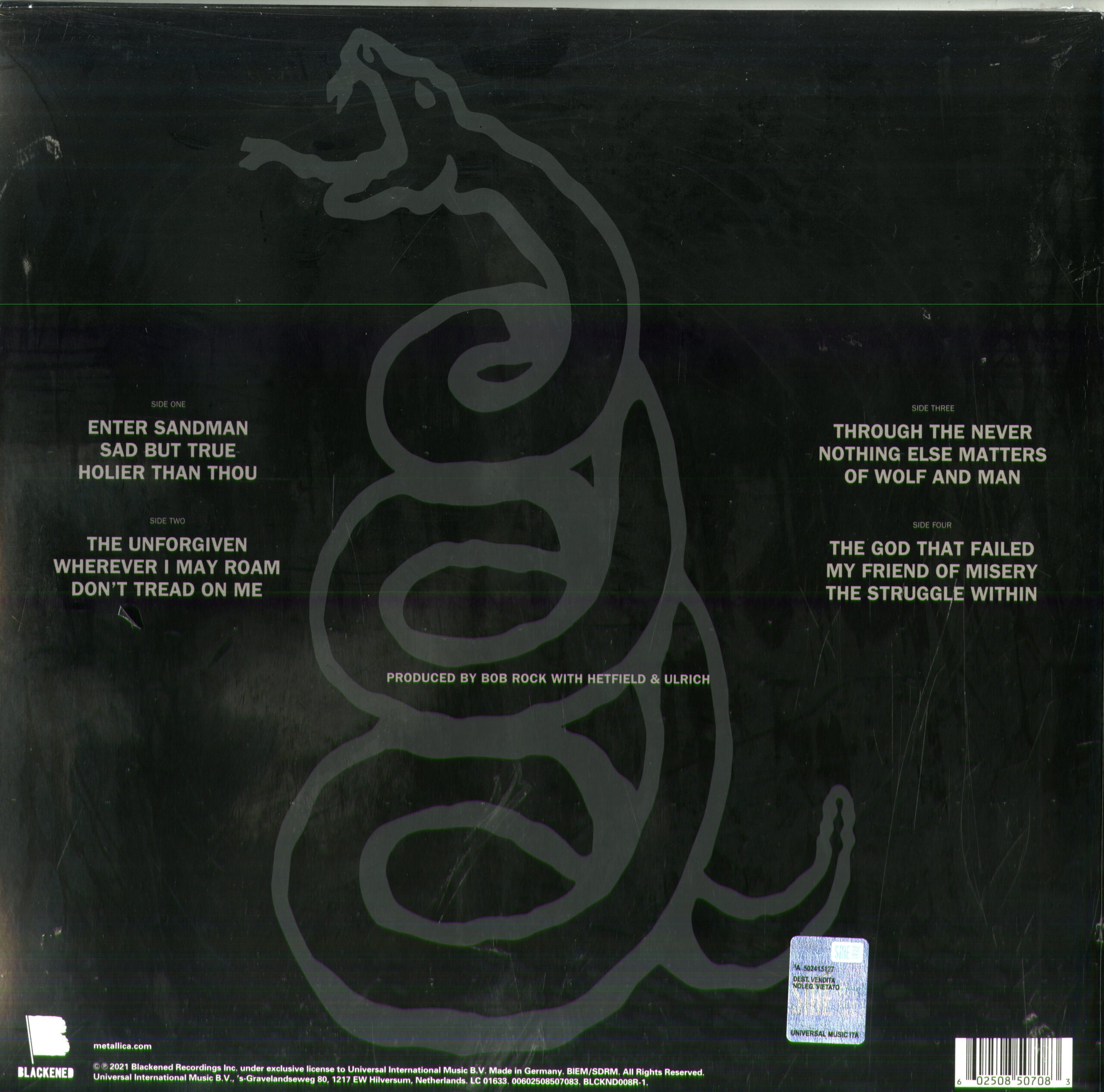 The Black Album (30Th Anniversary Remastered) (180 Gr.) Metallica - immagine 2