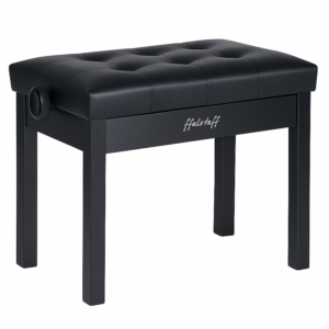ffalstaff Panca per Pianoforte con Altezza Regolabile in Legno con Sedile in Eco-Pelle con Effetto Capitonné